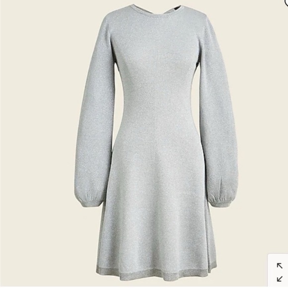 J.Crew Lurex Back Twist Silver Dress - Picture 6 of 9